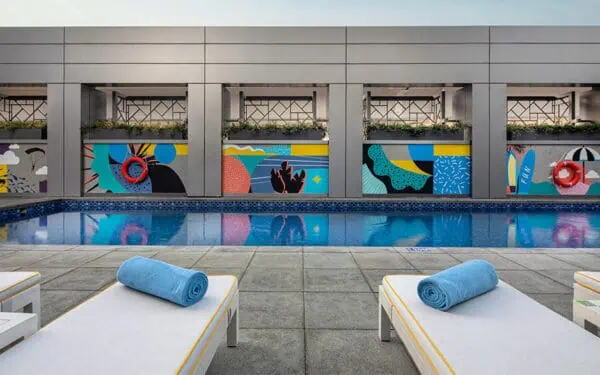 Swimming pool view at Rove Hotels