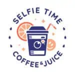 Selfie time coffee and juice